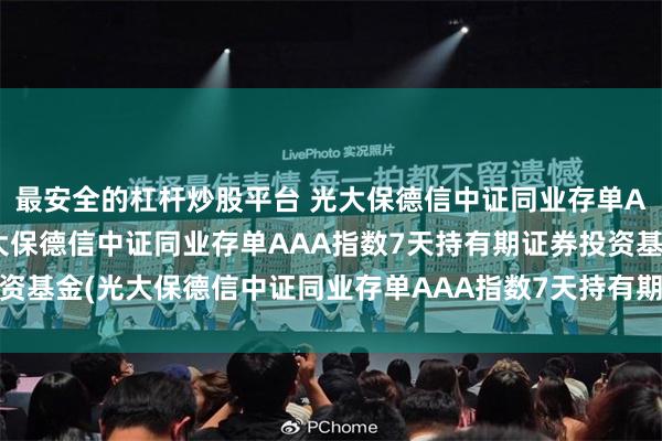 最安全的杠杆炒股平台 光大保德信中证同业存单AAA指数7天持有: 光大保德信中证同业存单AAA指数7天持有期证券投资基金(光大保德信中证同业存单AAA指数7天持有期)基金产品资料概要更新