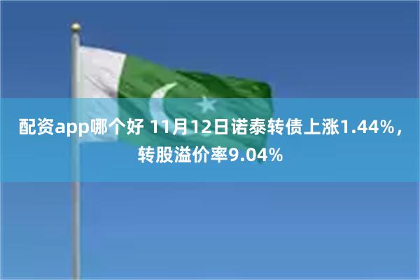 配资app哪个好 11月12日诺泰转债上涨1.44%，转股溢价率9.04%