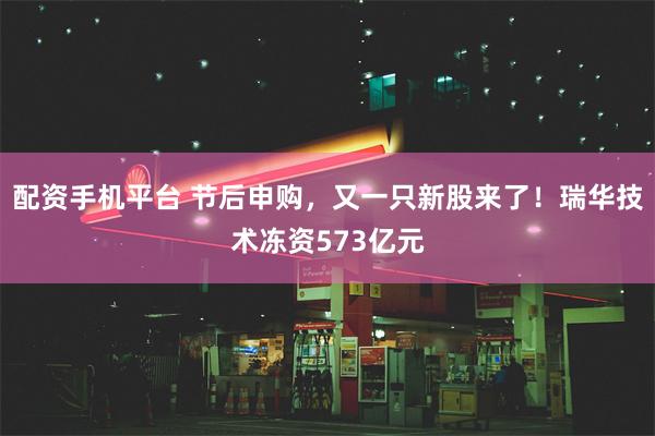 配资手机平台 节后申购，又一只新股来了！瑞华技术冻资573亿元